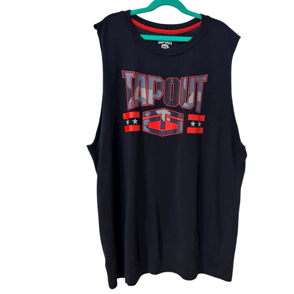 Tapout Y2K Iconic Rare Athletic Sleeveless Navy Muscle Tee Medium